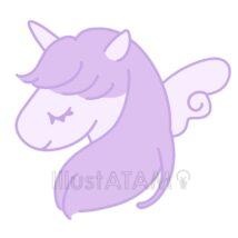 ゆめかわいいユニコーン（顔・翼あり）