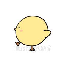 ゆるいひよこ（横向き）
