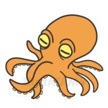 ゆるいタコ（オレンジ色）