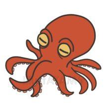 ゆるいタコ（赤色）