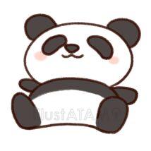 ゆるいパンダ（仰向け）