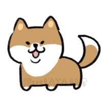 ゆるい可愛い犬（柴犬）,かわいい犬,ゆるい柴犬,ゆるい犬,柴犬,犬のイラスト素材