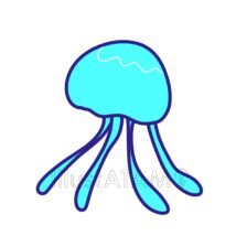 ゆるい海の生き物（クラゲ）