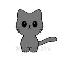 ゆるい猫（黒猫）