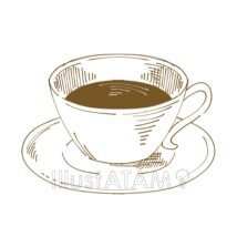 アンティーク（ティーカップ）,アフタヌーンティー,アンティーク,コーヒー,ティータイムのイラスト素材