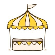 イベントの屋台,イベント,かわいいのイラスト素材