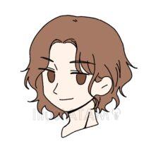 ウェーブ髪の男性