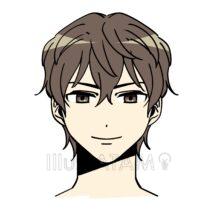 ウェーブ髪の男性