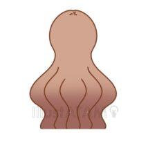 ウェーブ髪型（ロングヘア）