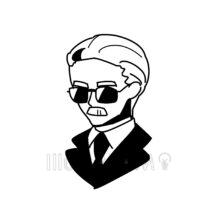 オールバックのおじさん