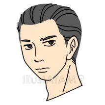 オールバックの男