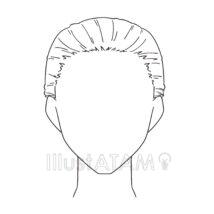 オールバック（正面）