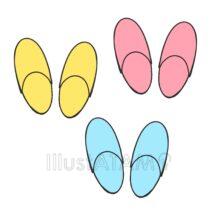 カラフルなスリッパ