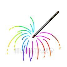 カラフルな手持ち花火