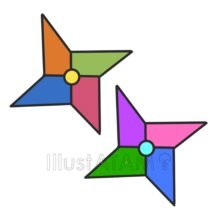 カラフルな手裏剣