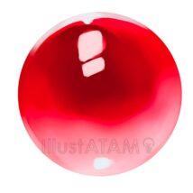 ガラスの球体（赤色）