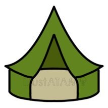 キャンプテント（緑色）