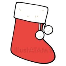 クリスマス靴下の飾り,クリスマス,クリスマス靴下のイラスト素材