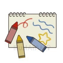 クレヨンでお絵描き