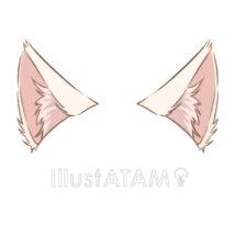 ケモ耳（オオカミ・白）