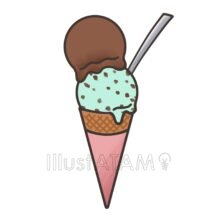 コーンアイスクリーム（チョコ）