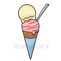 コーンアイスクリーム（バニラ）