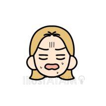 ショックな顔（女の子）