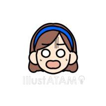 ショックな顔（女性）