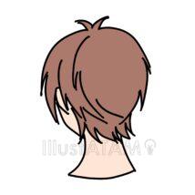 ショートヘアの後ろ姿