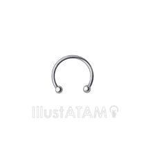 シルバーのピアス（フック）