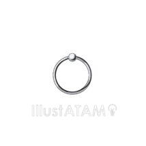 シルバーのピアス（フープ）