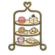 シンプルなかわいいアフタヌーンティー