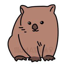 シンプルなかわいいウォンバット