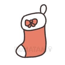 シンプルなかわいいクリスマスの靴下,かわいい,クリスマス,クリスマス靴下のイラスト素材