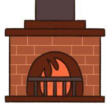 シンプルなかわいい暖炉