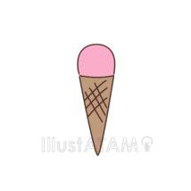 シンプルなアイス（ストロベリー味）