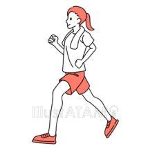 シンプルなウォーキング女性