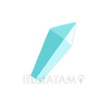 シンプルなクリスタル（青色）