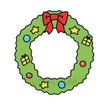 シンプルなクリスマスリース
