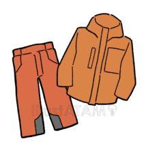 シンプルなスキーウェア