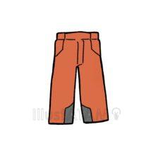 シンプルなスキーウェア（ズボン）