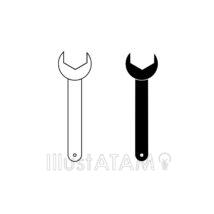 シンプルなスパナ（2種）