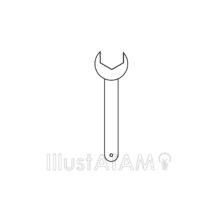 シンプルなスパナ（白色）