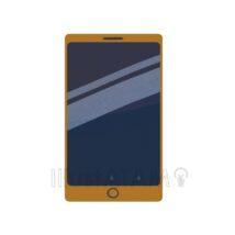 シンプルなスマホ（オレンジ色）