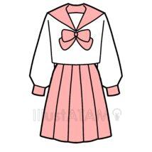 シンプルなセーラー服（ピンク色）