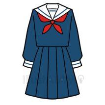 シンプルなセーラー服（紺色）