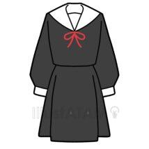 シンプルなセーラー服（黒色）