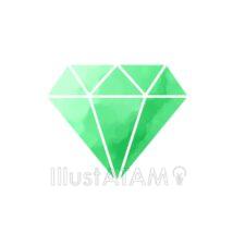 シンプルなダイヤモンド（緑色）
