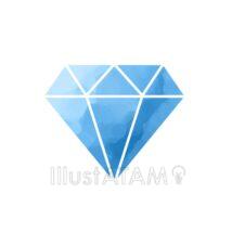 シンプルなダイヤモンド（青色）