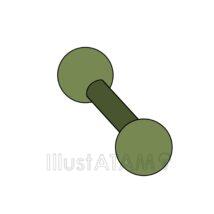 シンプルなダンベル（緑色）